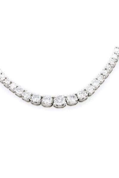9.97ct Sparkling Round Diamond Tennis Necklace