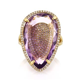 Amethyst and Pave Diamond Right-Hand | Mark Broumand
