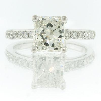 2.42ct Radiant Cut Diamond Engagement Ring