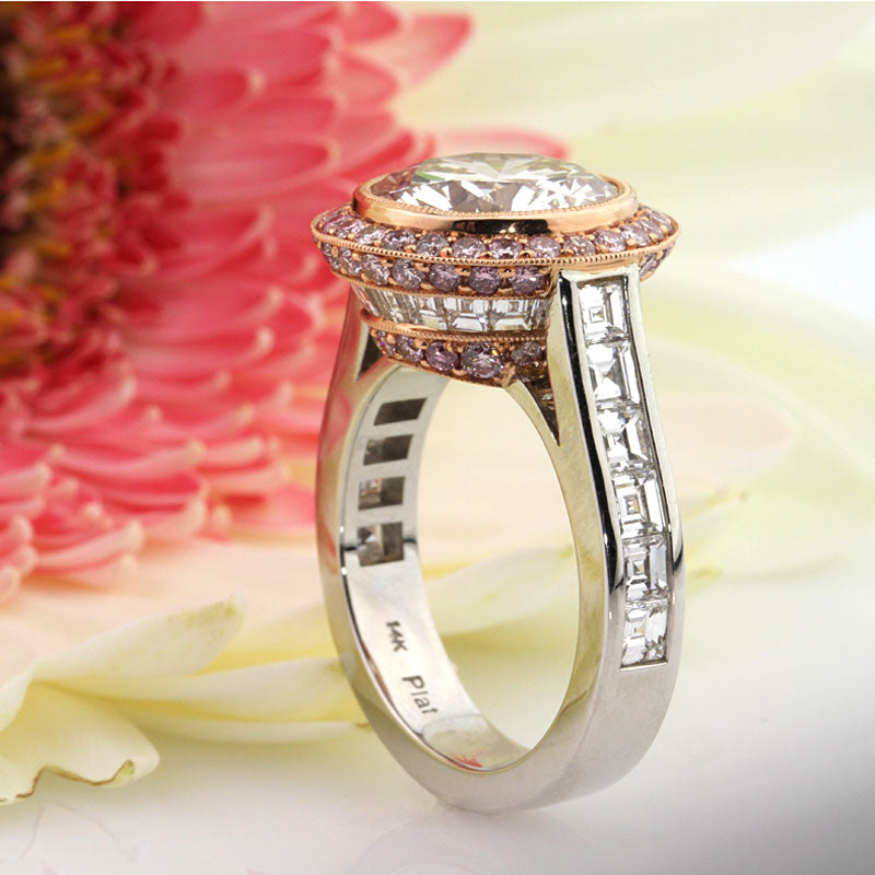 7.23ct Round Brilliant Cut Diamond Engagement Anniversary Ring | Mark Broumand