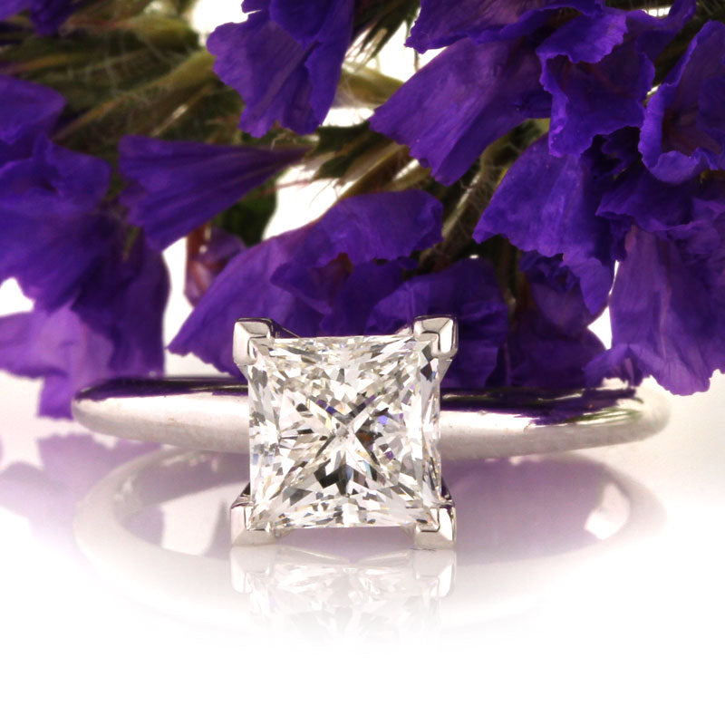 1.50ct princess cut diamond engagement ring | Mark Broumand