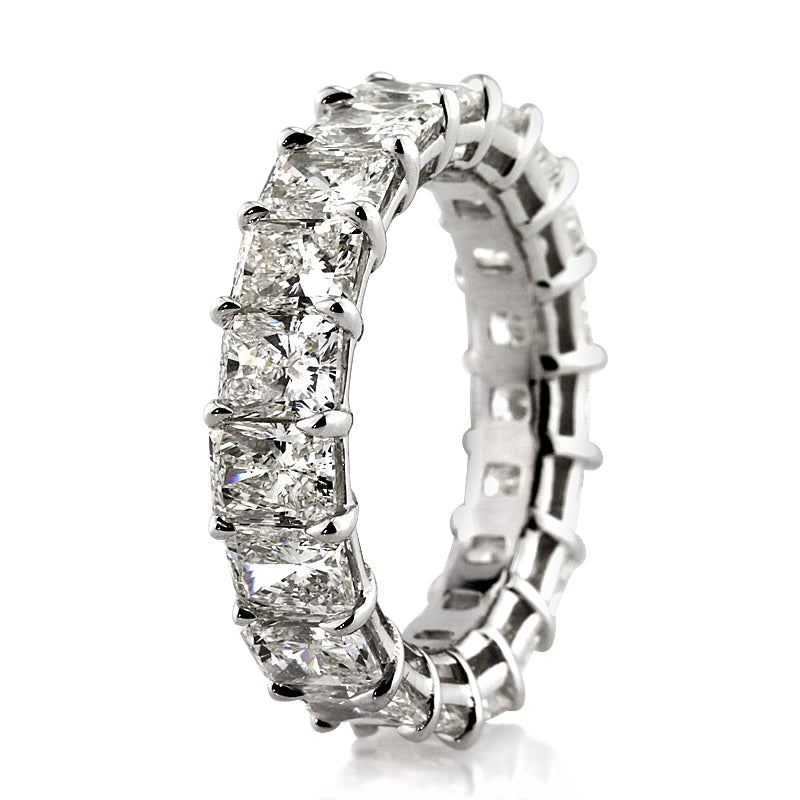 7.25ct Radiant Cut Diamond Eternity Band Side View | Mark Broumand