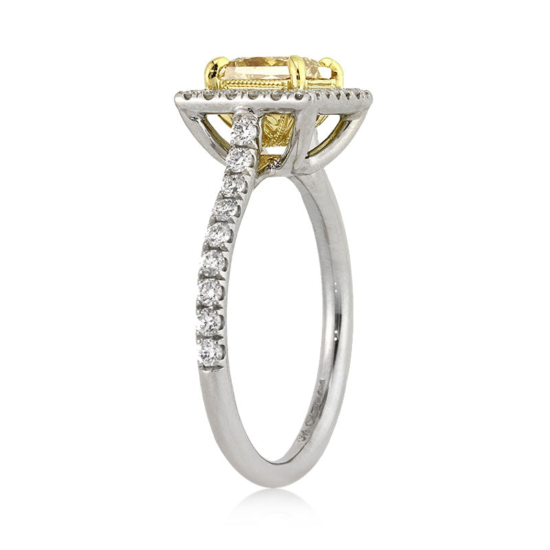 Fancy Yellow Princess Cut Diamond Engagement Ring Mark Broumand Blog