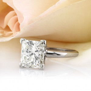 5.29ct Princess Cut Diamond Solitaire Engagement Ring | Mark Broumand