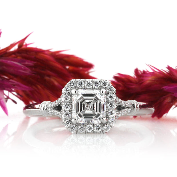 Bright Clarity in an Asscher Cut Diamond Engagement Ring