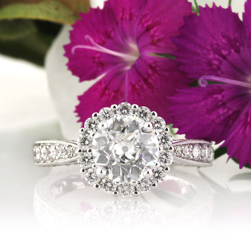Dazzling Antique Round Cut Diamond Engagement Rings