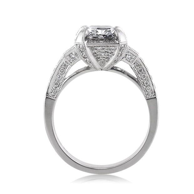2.51ct Cushion Cut Diamond Engagement Ring Side View