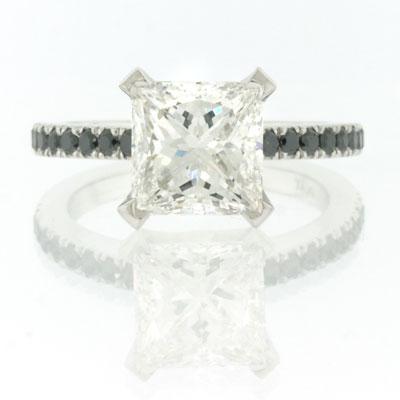 2.37ct Princess Cut Diamond Engagement Ring