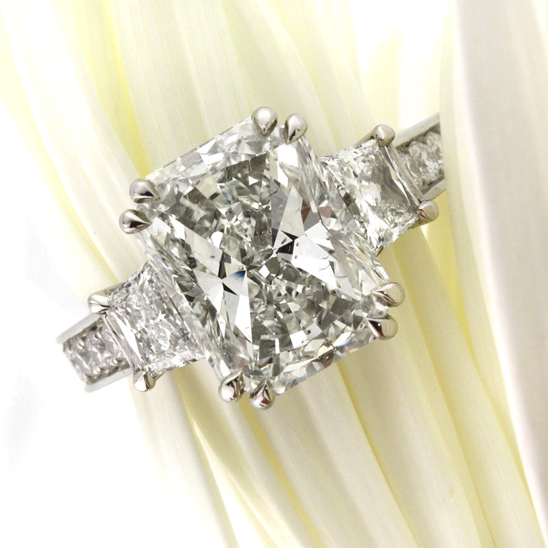 7.03ct Radiant Cut Diamond Engagement Anniversary Ring