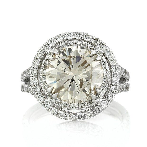 5.03ct round brilliant cut diamond engagement ring