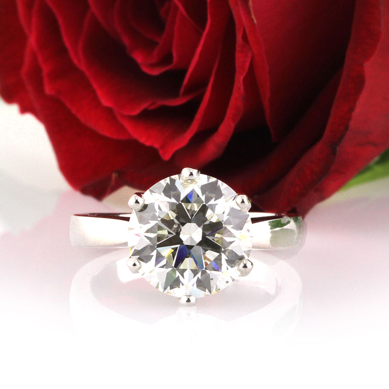 The Simple and Sophisticated Round Brilliant Cut Diamond Solitaire Engagement Ring