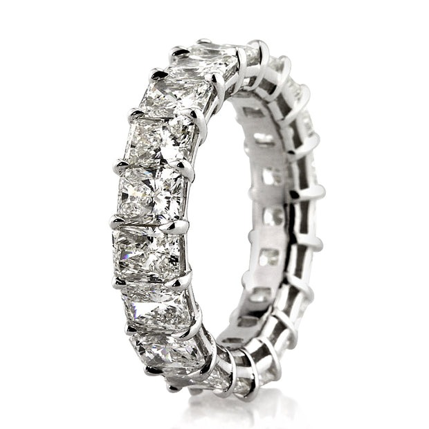 7.25ct Radiant Cut Diamond Eternity Band Side View