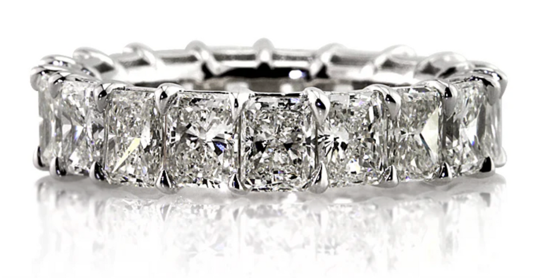 Radiant diamond eternity band clearance