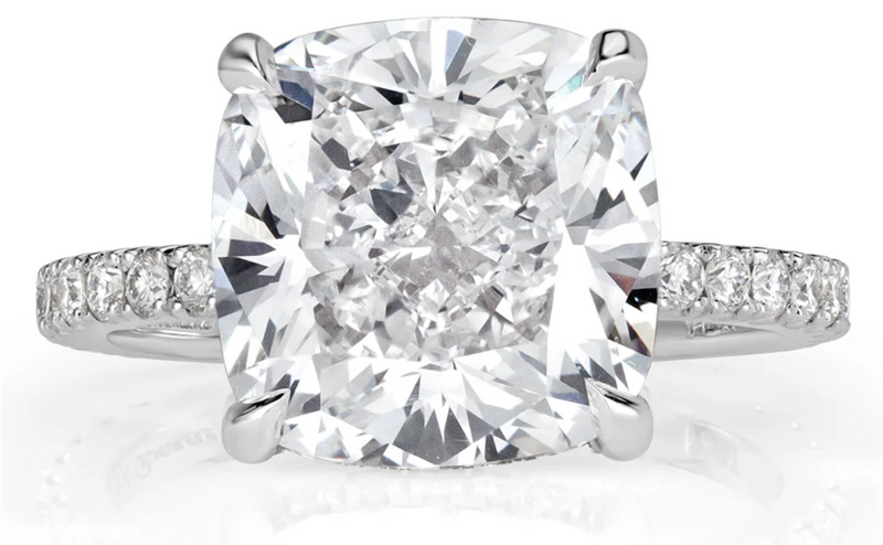 cushion cut diamond engagement ring