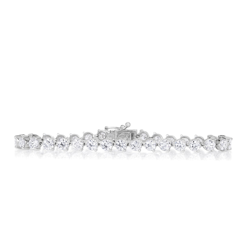 8.00ct Round Brilliant Cut Lab Grown Diamond Tennis Bracelet