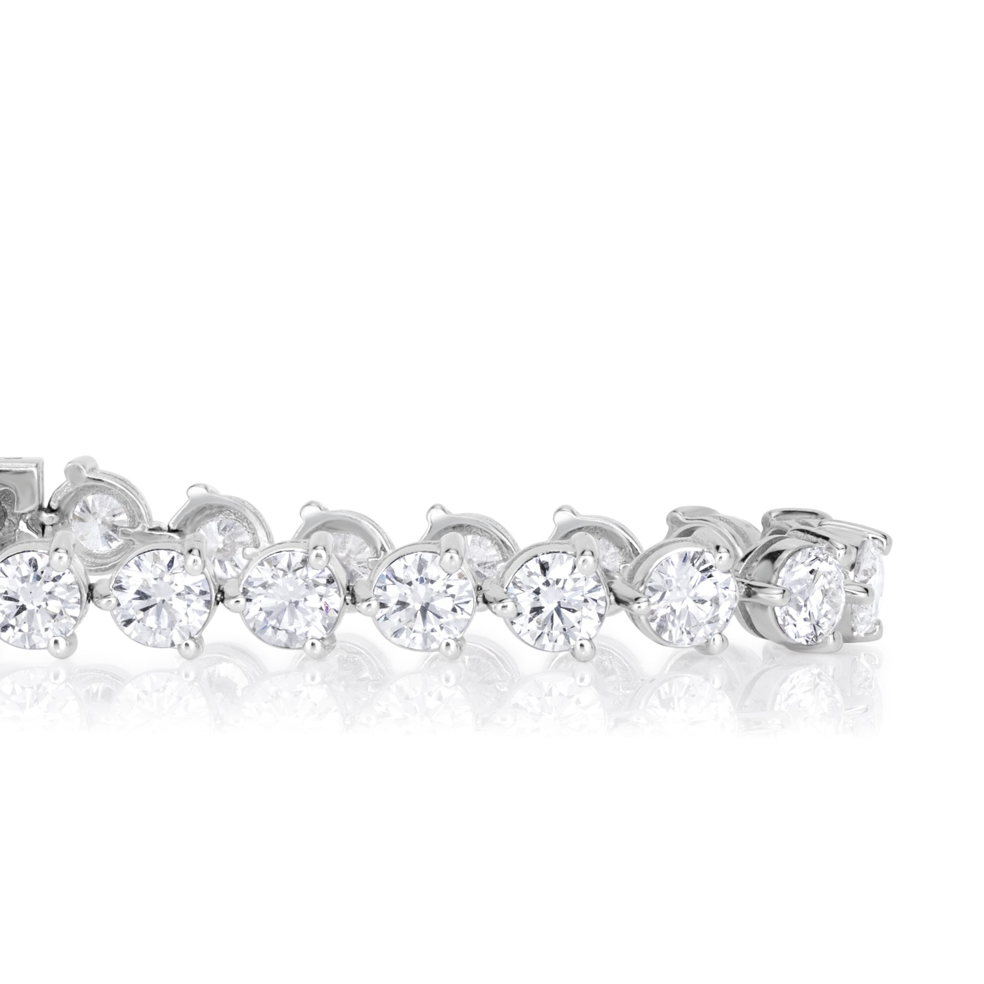 8.00ct Round Brilliant Cut Lab Grown Diamond Tennis Bracelet