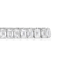 34.23ct Emerald Cut Diamond Tennis Bracelet
