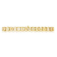 33.04ct Oval Cut Canary Yellow Diamond Tennis Bracelet