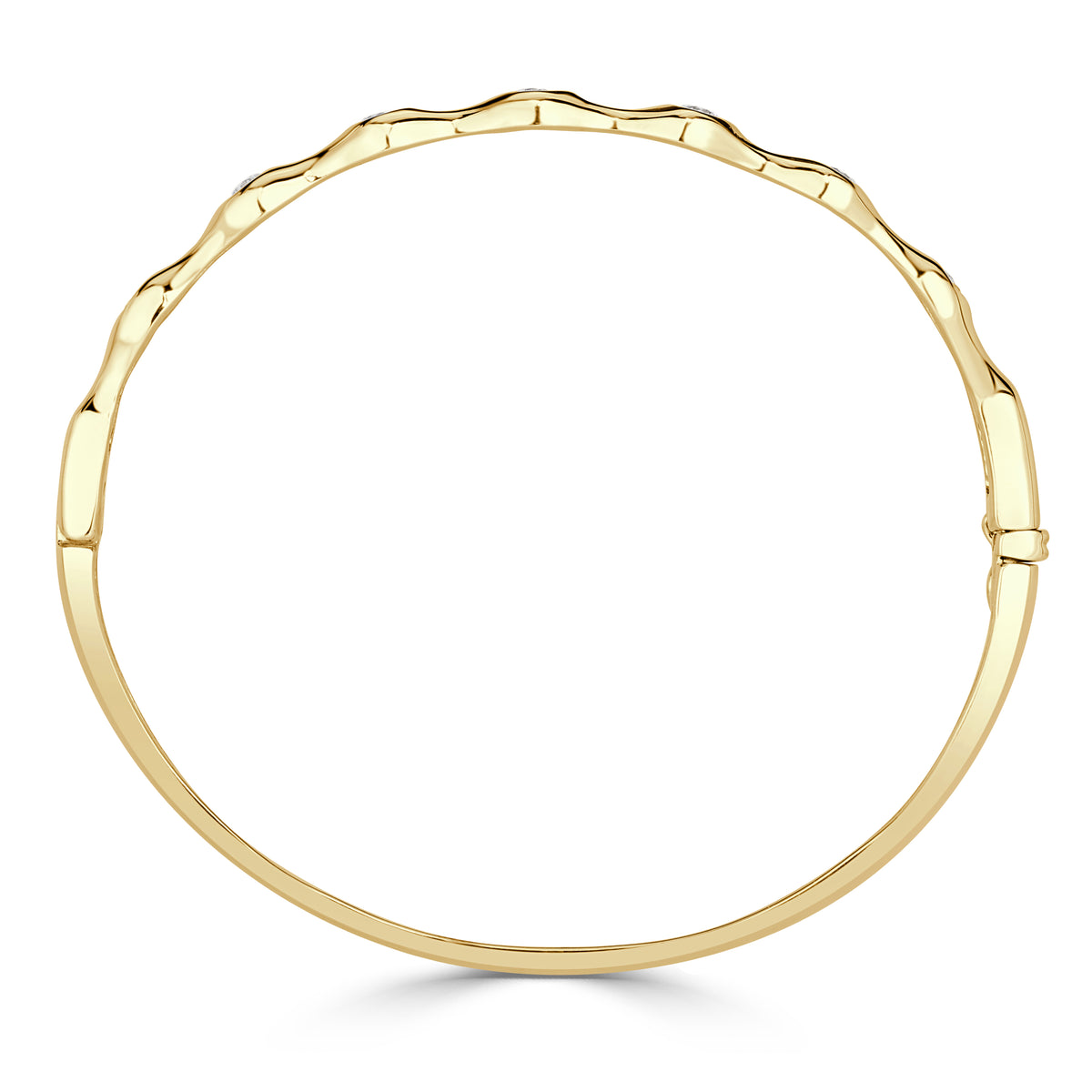 0.74ct Round Brilliant Cut Diamond Bezel Set Bangle Bracelet