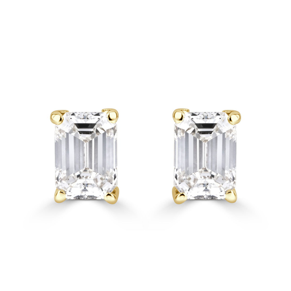 0.48ct Emerald Cut Diamond Stud Earrings