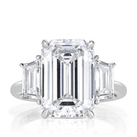 7.54ct Emerald Cut Diamond Engagement Ring
