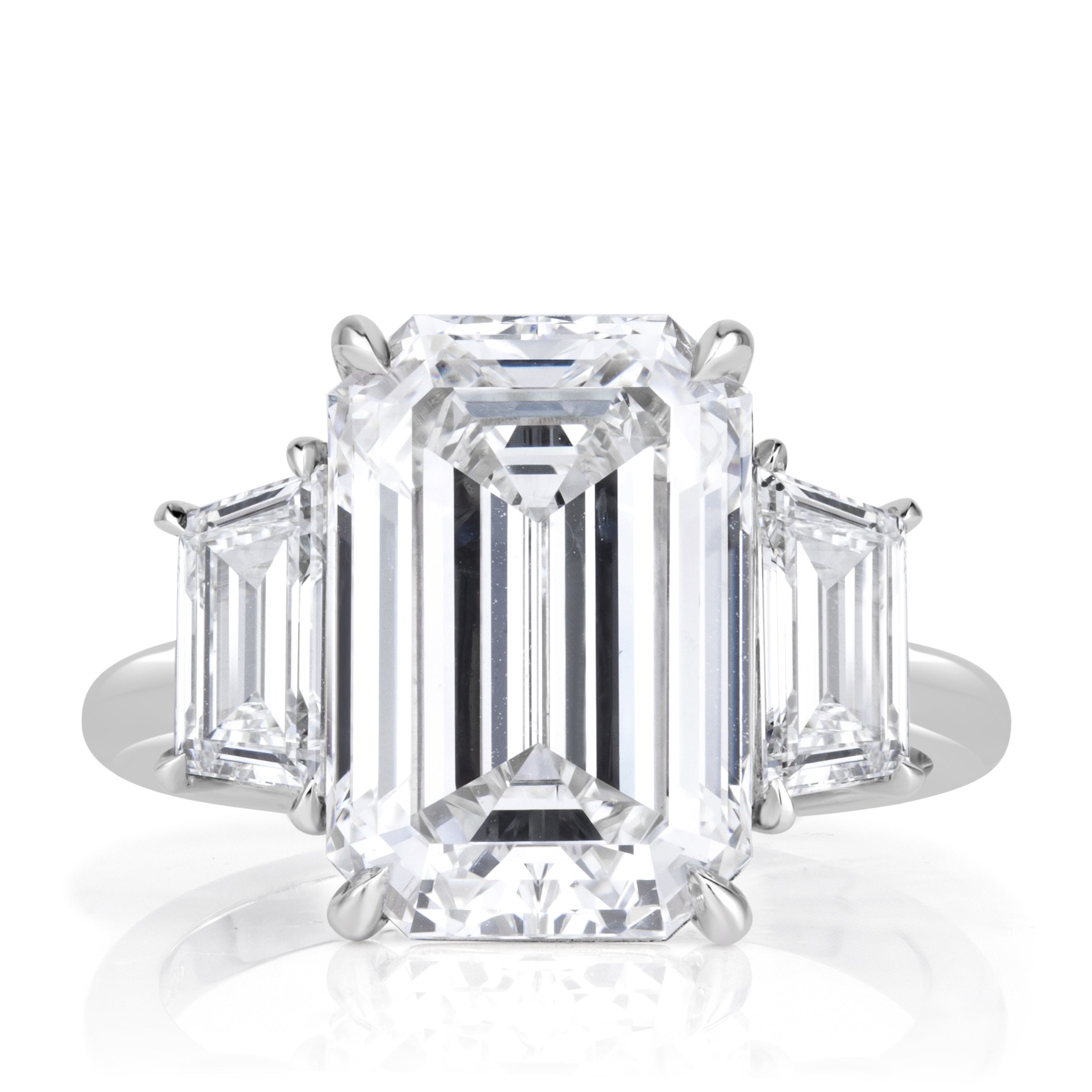 7.54ct Emerald Cut Diamond Engagement Ring