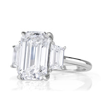 7.54ct Emerald Cut Diamond Engagement Ring