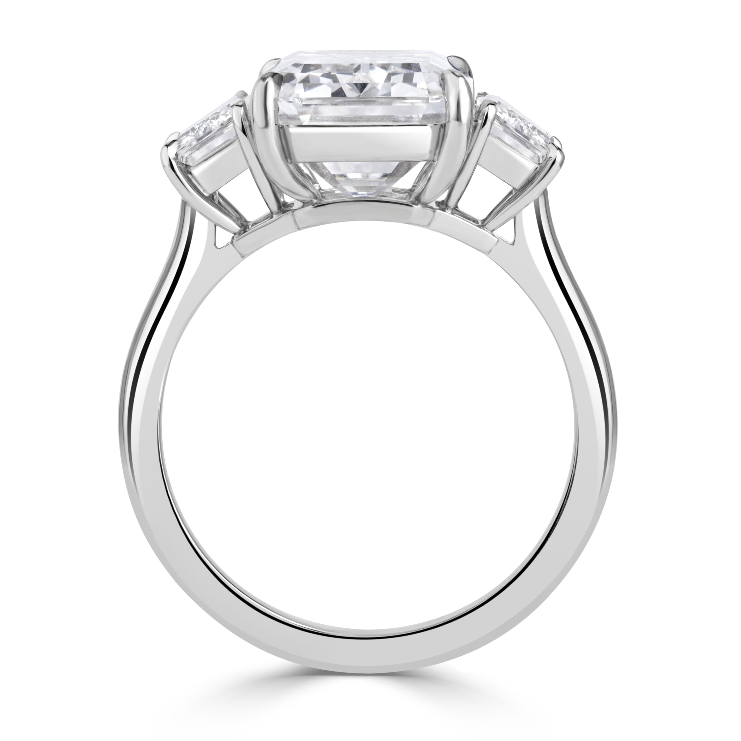 7.54ct Emerald Cut Diamond Engagement Ring
