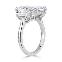 7.54ct Emerald Cut Diamond Engagement Ring