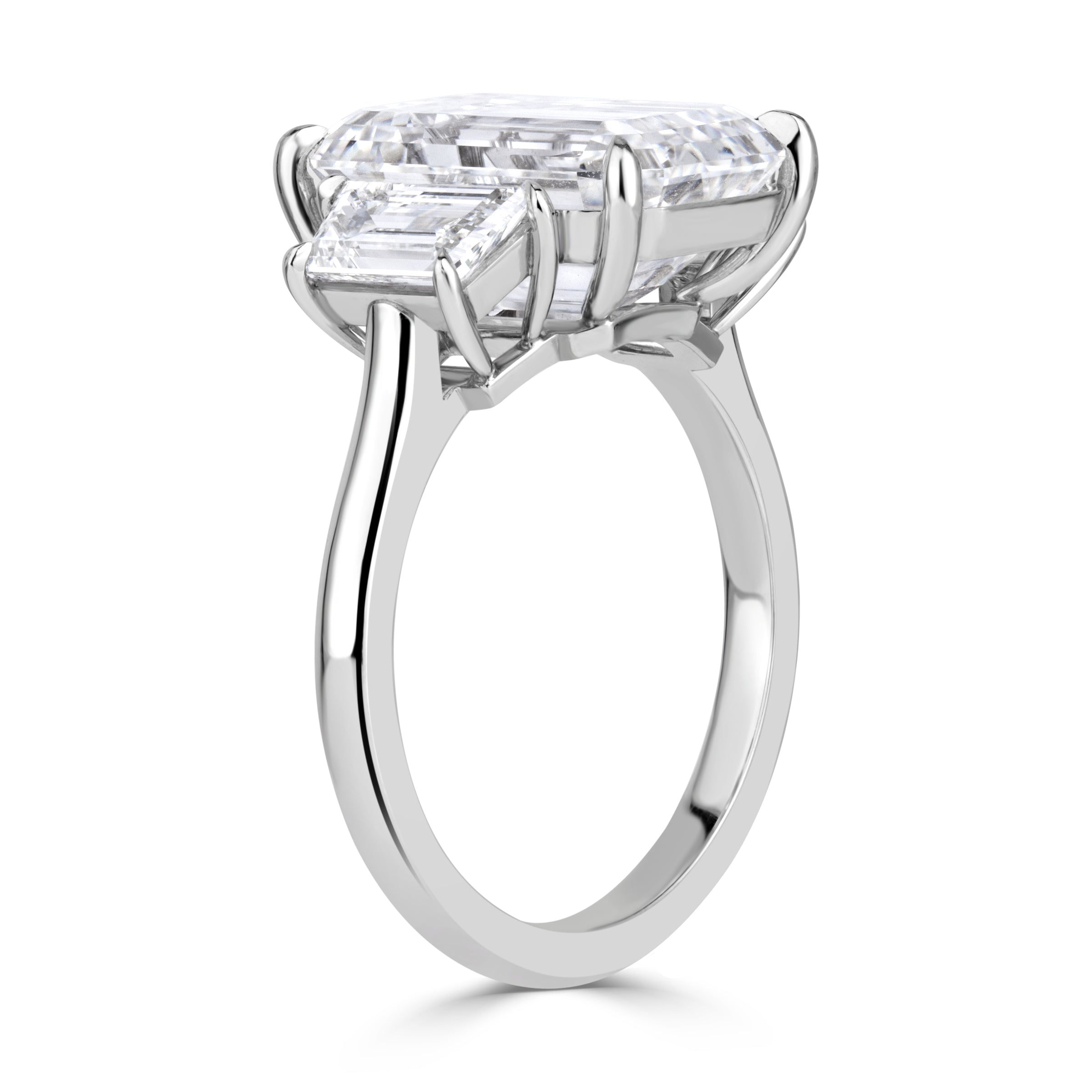 7.54ct Emerald Cut Diamond Engagement Ring