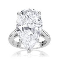 12.53ct Pear Shaped Diamond Engagement Ring