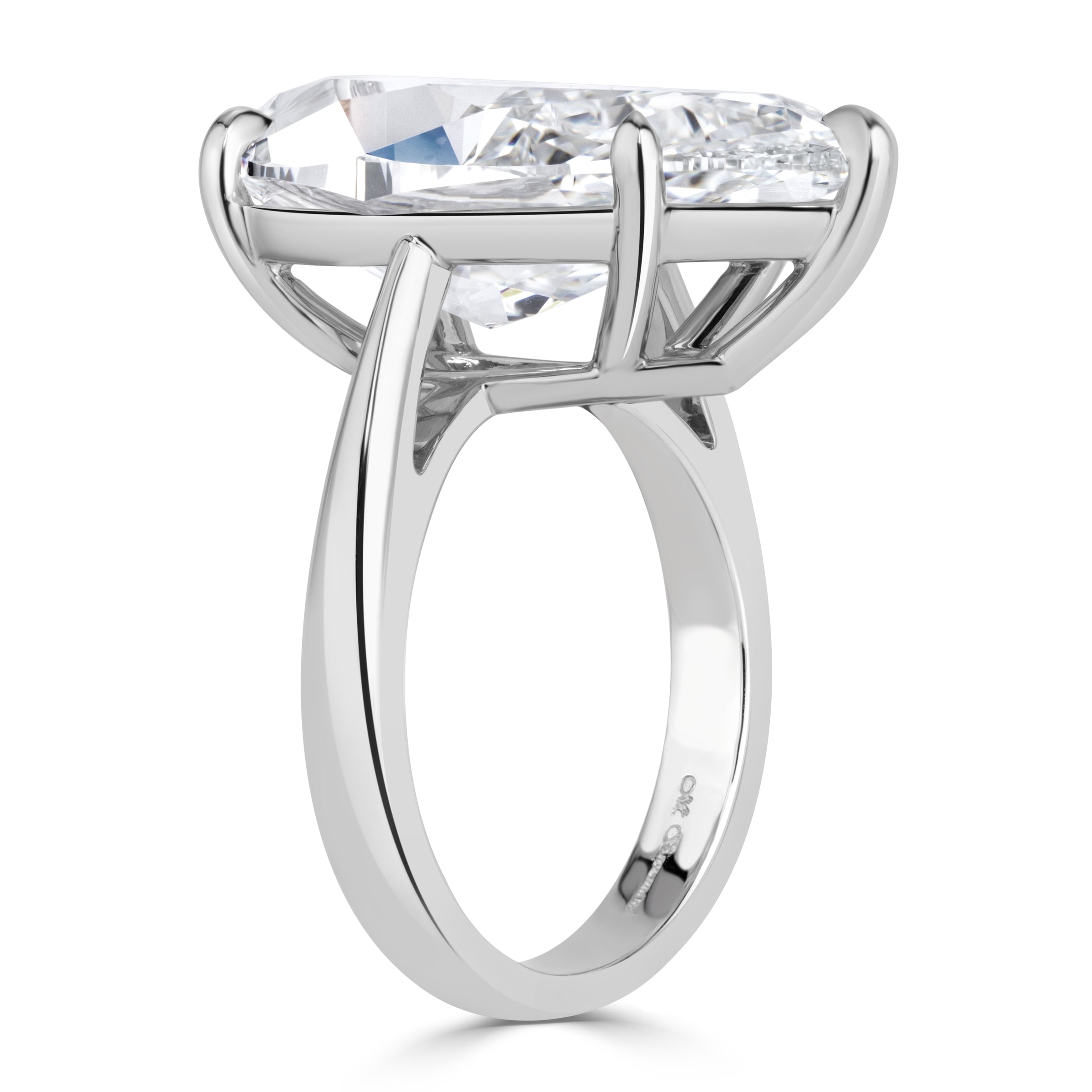 12.53ct Pear Shaped Diamond Engagement Ring
