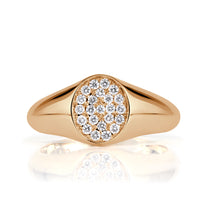 0.12ct Round Brilliant Cut Diamond Pave Pinky Ring