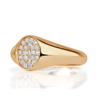 0.12ct Round Brilliant Cut Diamond Pave Pinky Ring