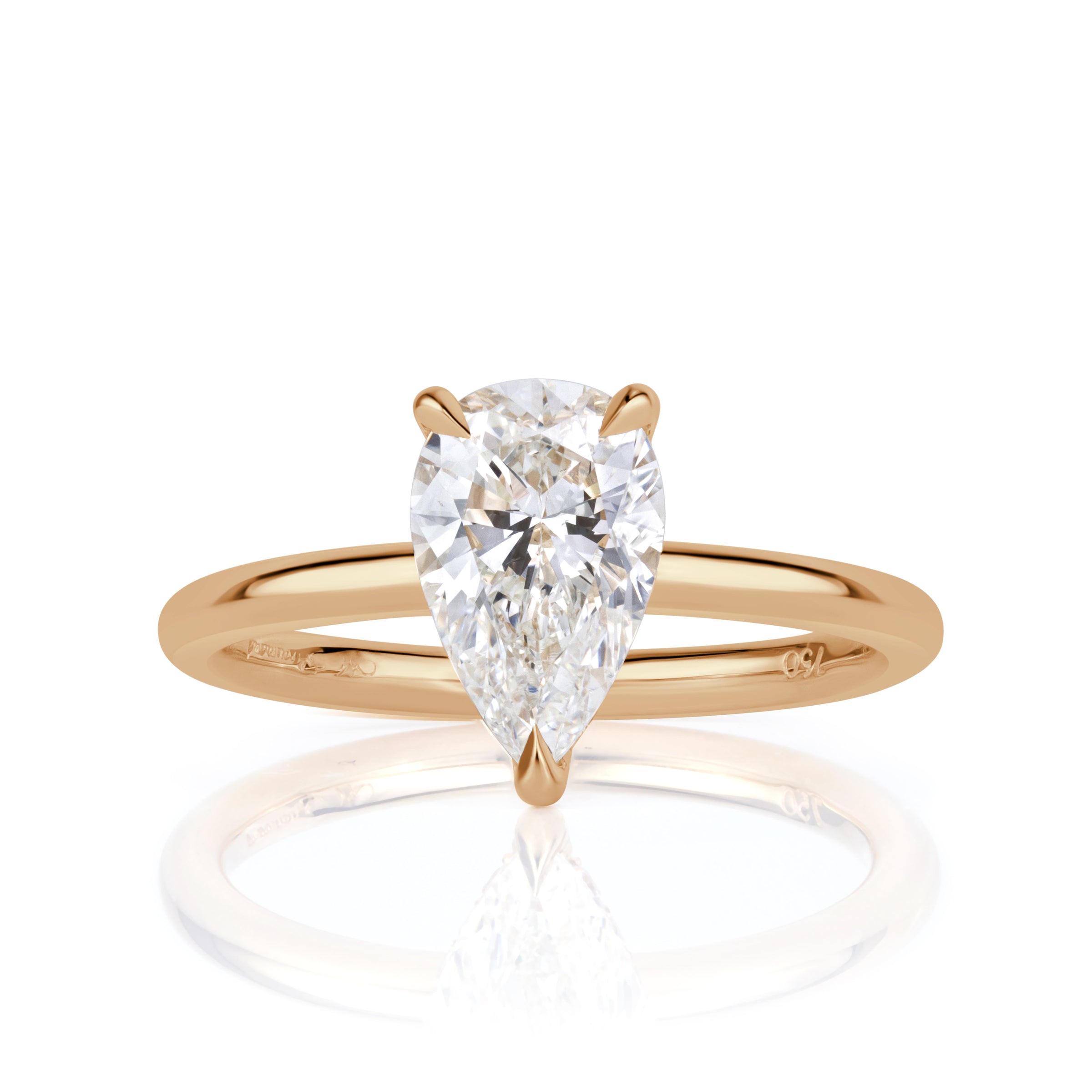 1.49 Pear Shaped Diamond Engagement Ring