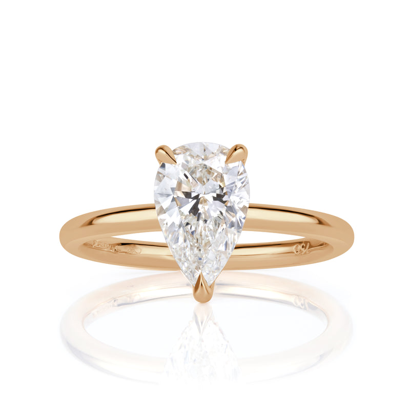 1.49 Pear Shaped Diamond Engagement Ring