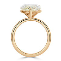 7.04ct Pear Shaped Champagne Diamond Engagement Ring