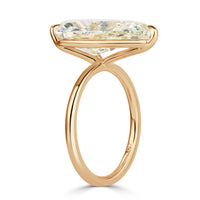 7.04ct Pear Shaped Champagne Diamond Engagement Ring