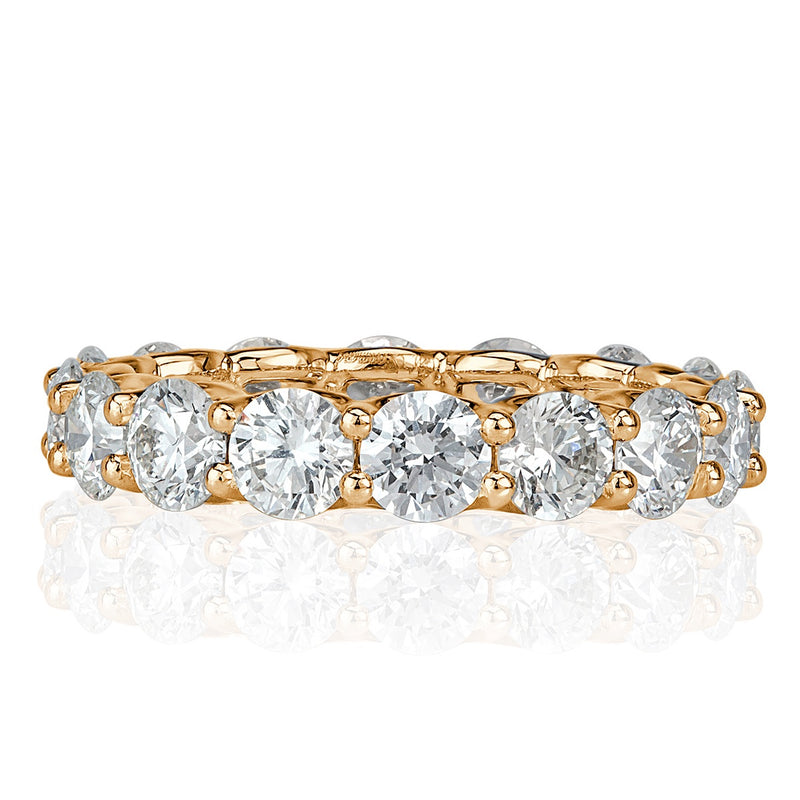 Round Brilliant Cut Diamond U-Prong Eternity Band