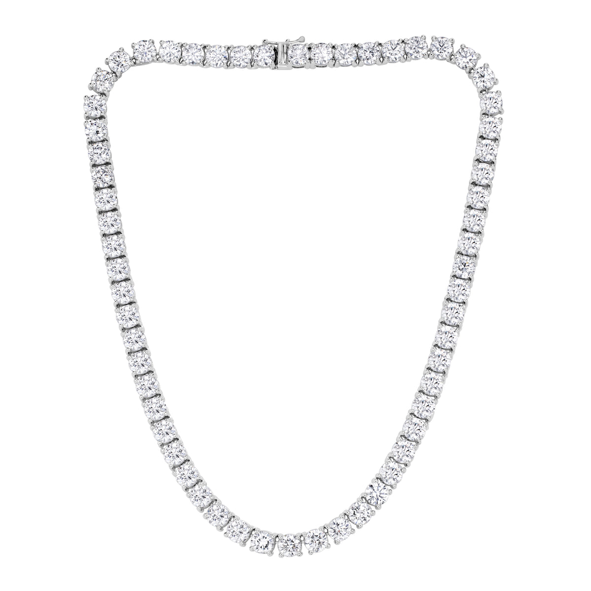 60.59ct Round Brilliant Cut Diamond Tennis Necklace