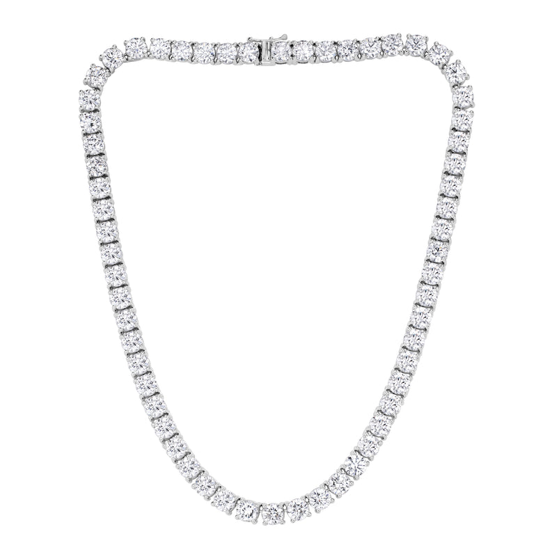60.59ct Round Brilliant Cut Diamond Tennis Necklace
