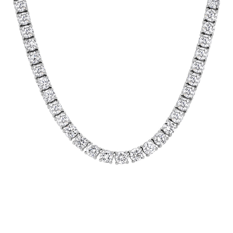 60.59ct Round Brilliant Cut Diamond Tennis Necklace