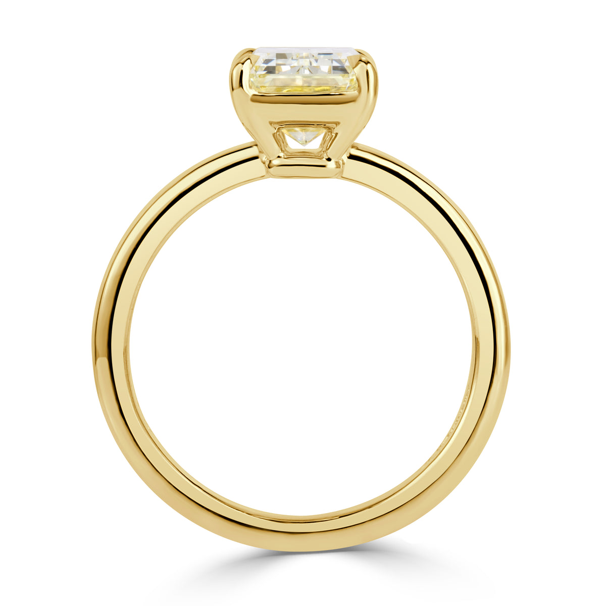 3.50ct Emerald Cut Canary Diamond Engagement Ring