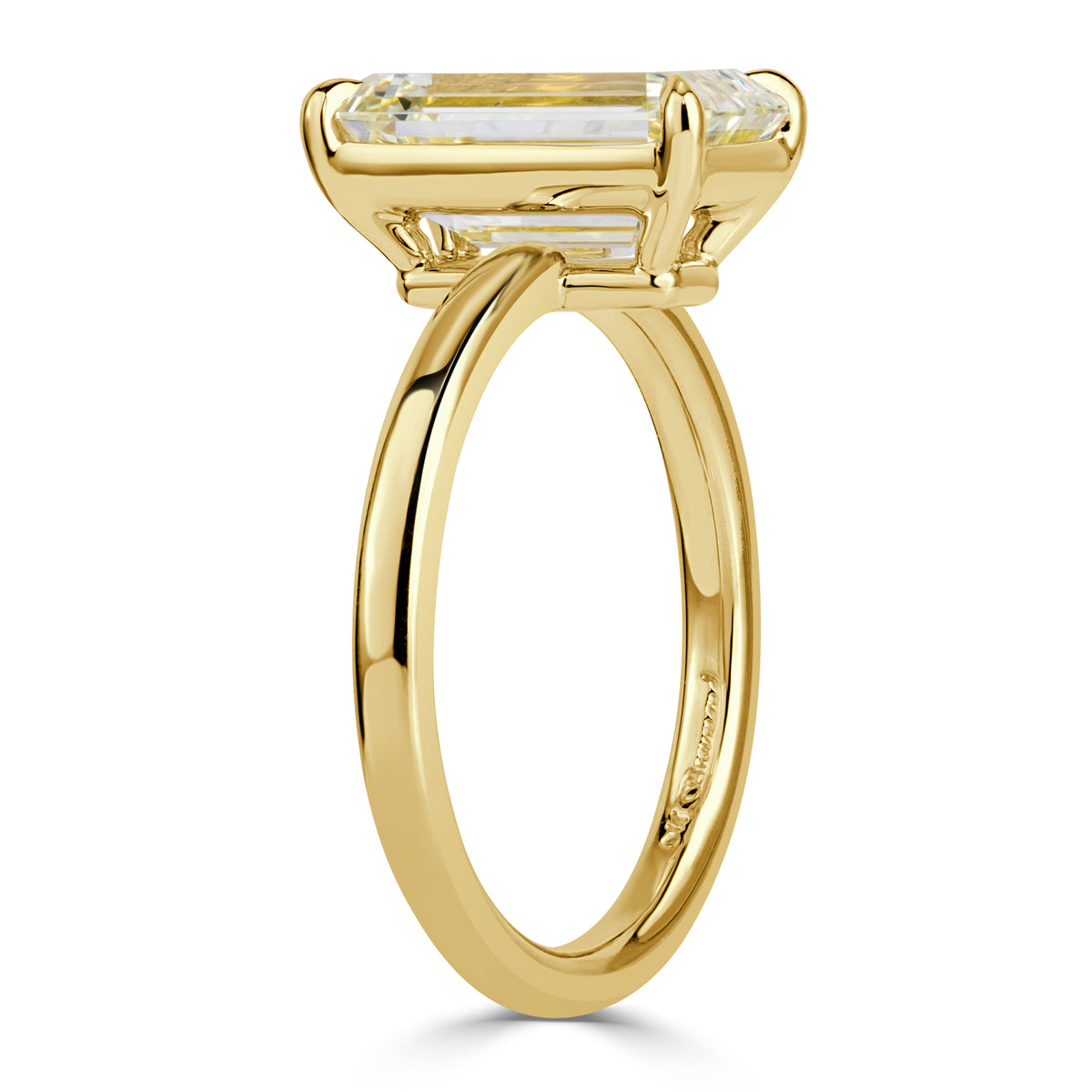 3.50ct Emerald Cut Canary Diamond Engagement Ring