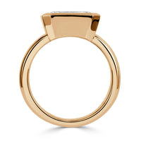3.08ct Emerald Cut Lab Grown East West Diamond Engagement Ring