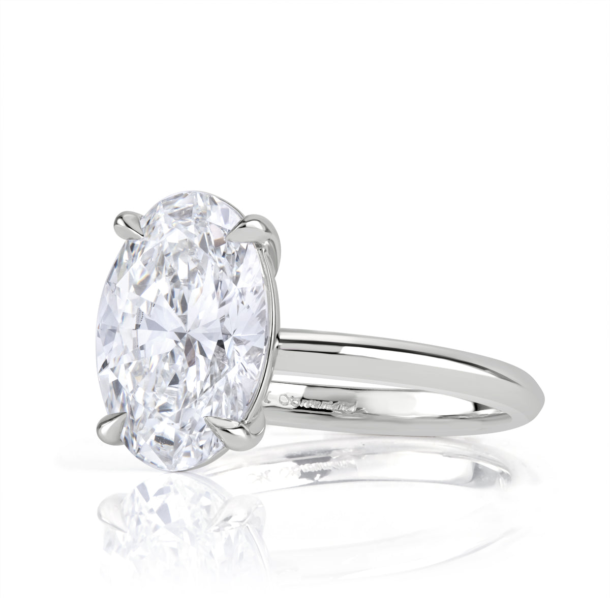 3.01ct Oval Cut Lab Grown Diamond Engagement Ring