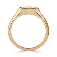 0.59ct Marquise Cut Lab Grown Diamond Bezel Set Pinky Ring