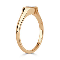 0.59ct Marquise Cut Lab Grown Diamond Bezel Set Pinky Ring