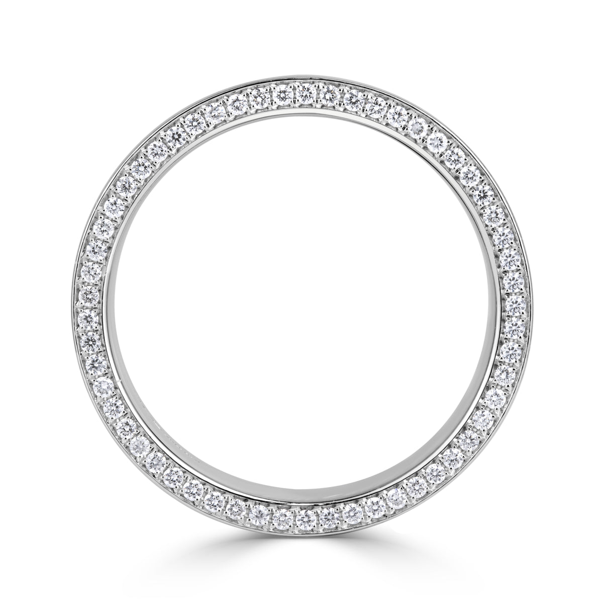 0.63ct Round Brilliant Cut Diamond Satin Flat Top Men's Wedding Band 7mm