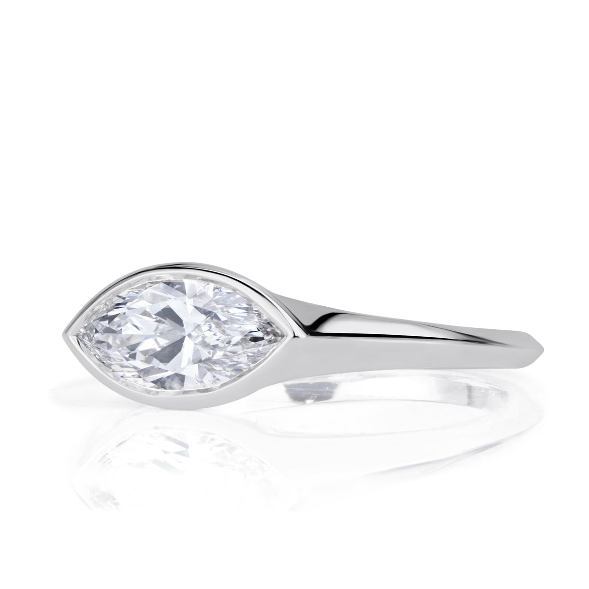 1.01ct Marquise Cut Lab Grown Diamond Pinky Ring